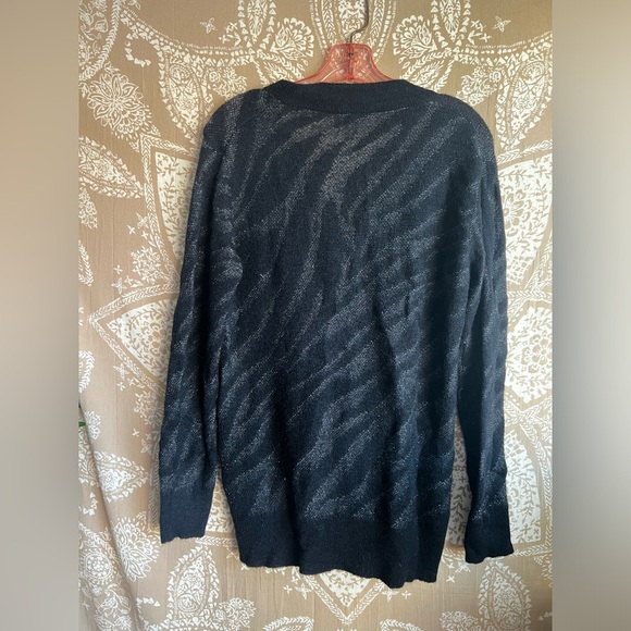 rag & bone Germain Metallic Zebra Striped Sweater - Picture 7 of 8